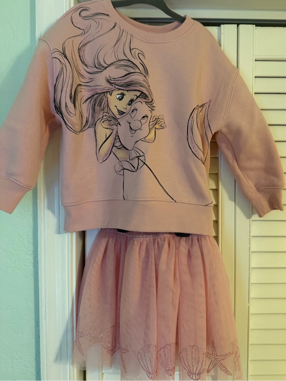 Disney Ariel Toddler Sweatshirt & Tulle Skirt Set